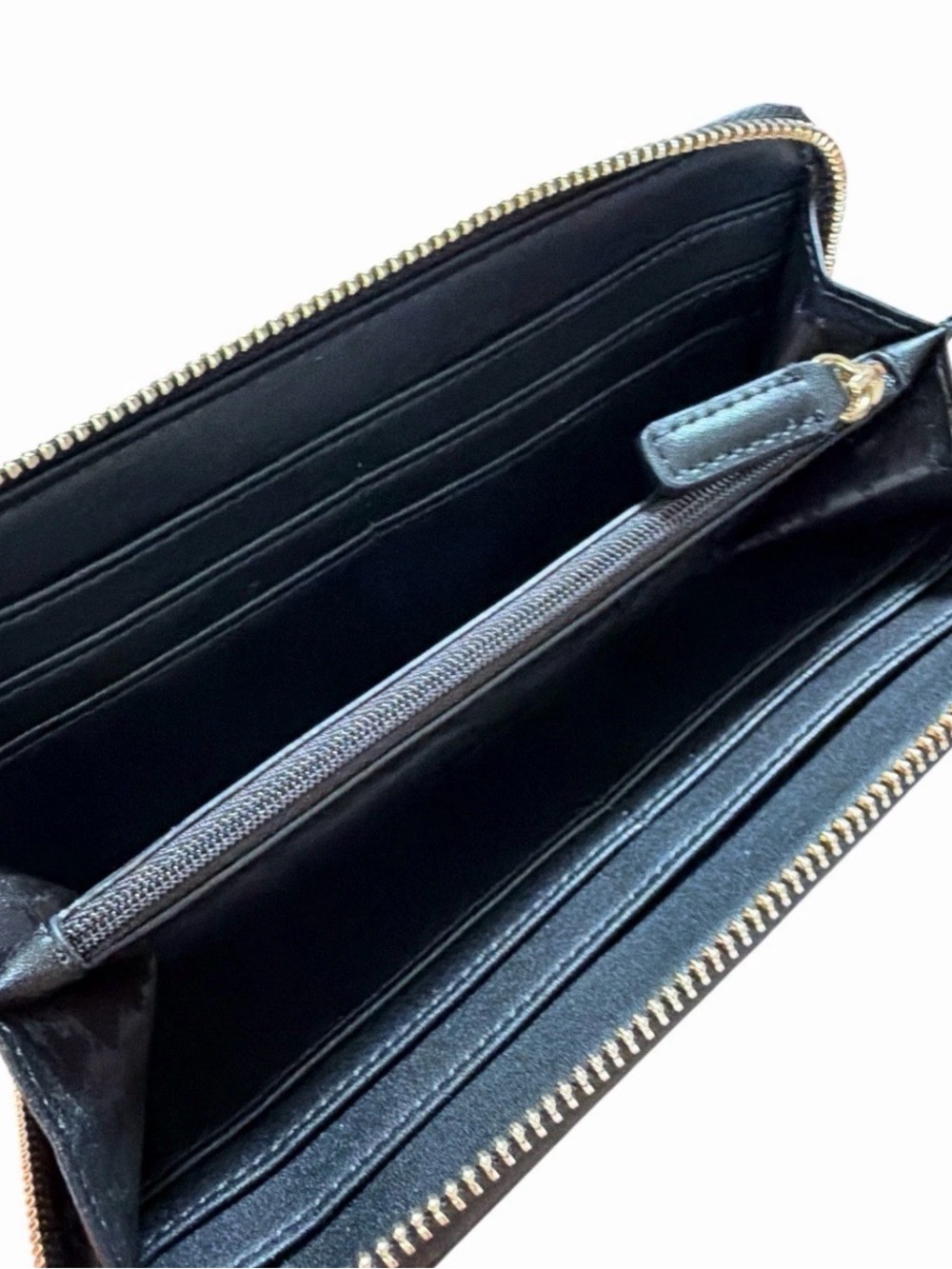 KARL LAGERFELD Maybelle Choupette Cat Continental Saffiano Zip Black Wallet - Picture 4 of 4